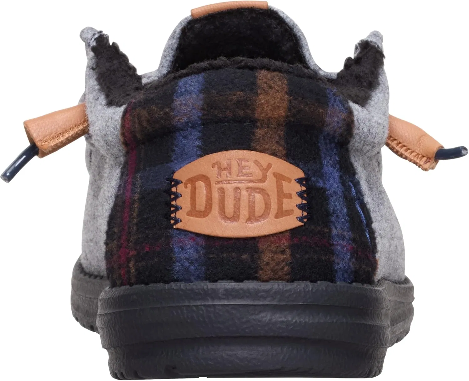 Мужские лоферы HEYDUDE Wally Cozy Plaid Downtown | Легкие и удобные, с подкладкой из искусственной шерпы, Smoke Grey Multicoloured — фото 3