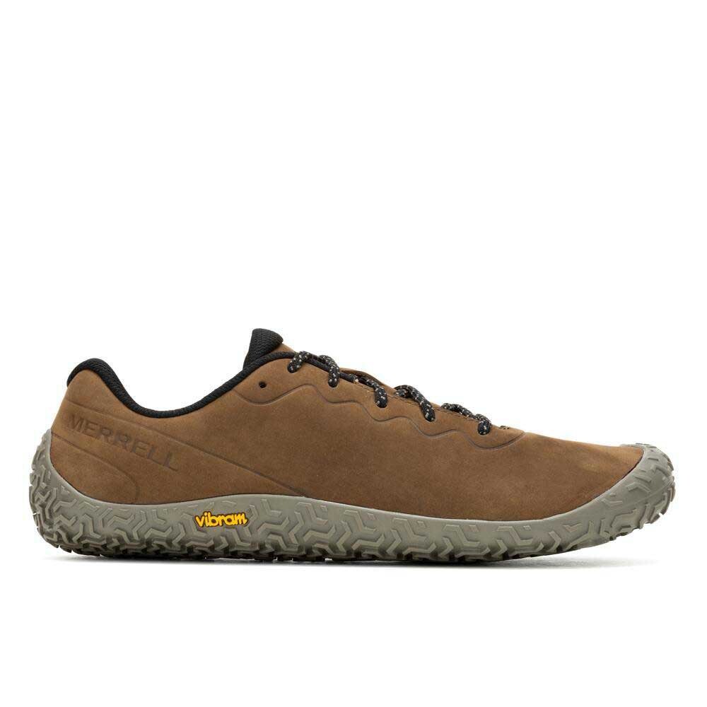 Кроссовки для бега Merrell Vapor Glove 6 Leather Trail, зеленый — фото 4