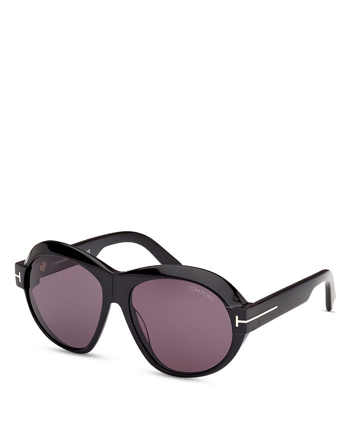 

Tom Ford Inger Круглые солнцезащитные очки, 59 мм, черный