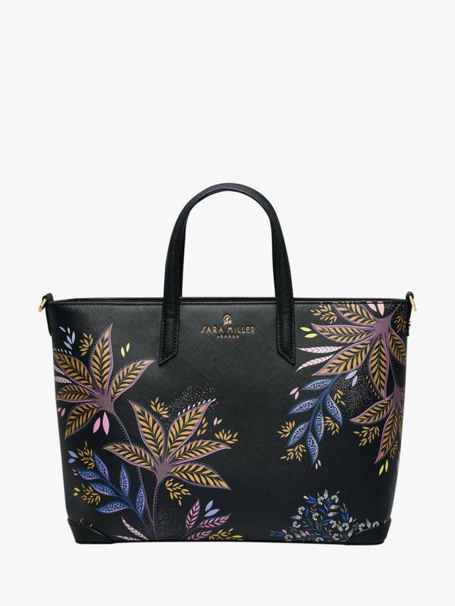 

Черная ботаническая сумка-тоут Medium Sara Miller, Black/Multi