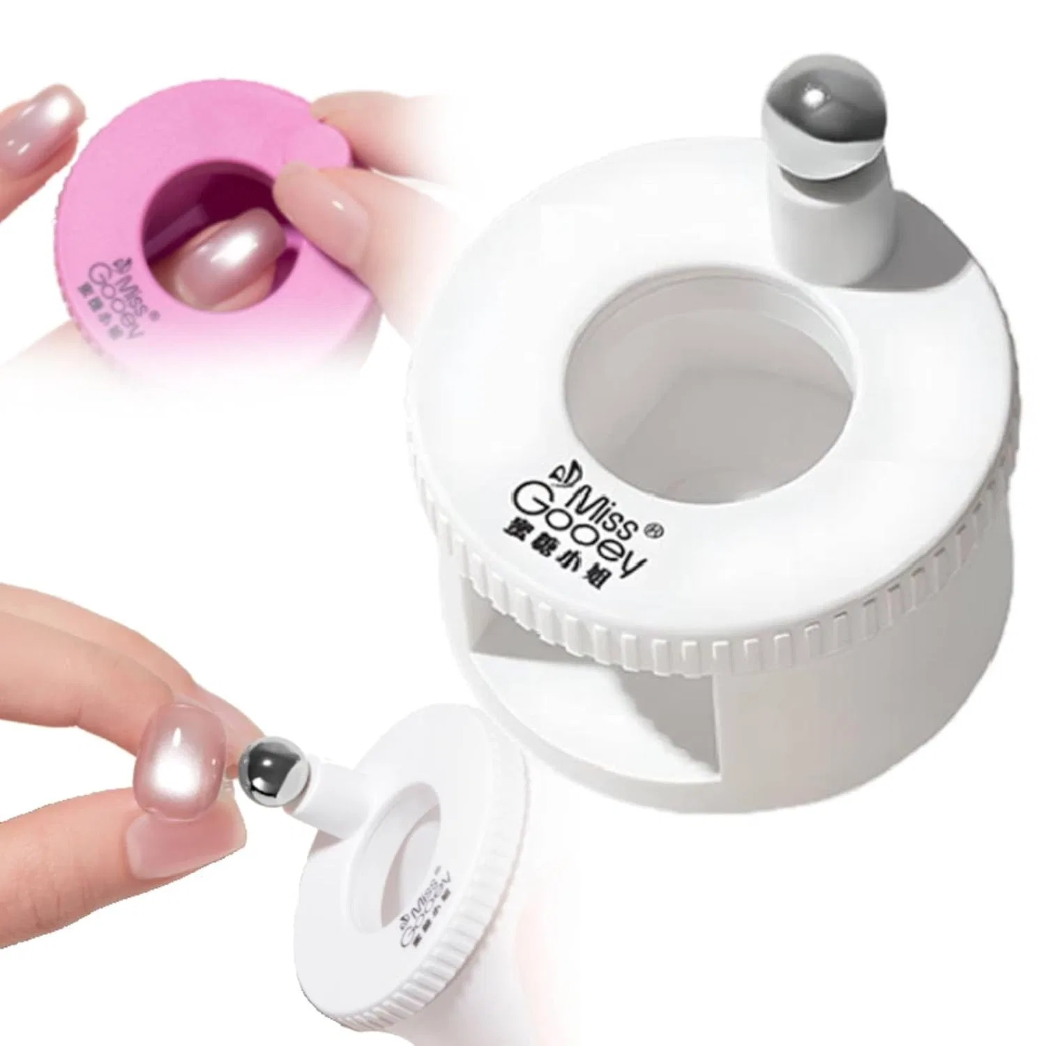 Вращающийся магнит для эффекта «кошачий глаз» в маникюре Generisch, White Without Steel Balls