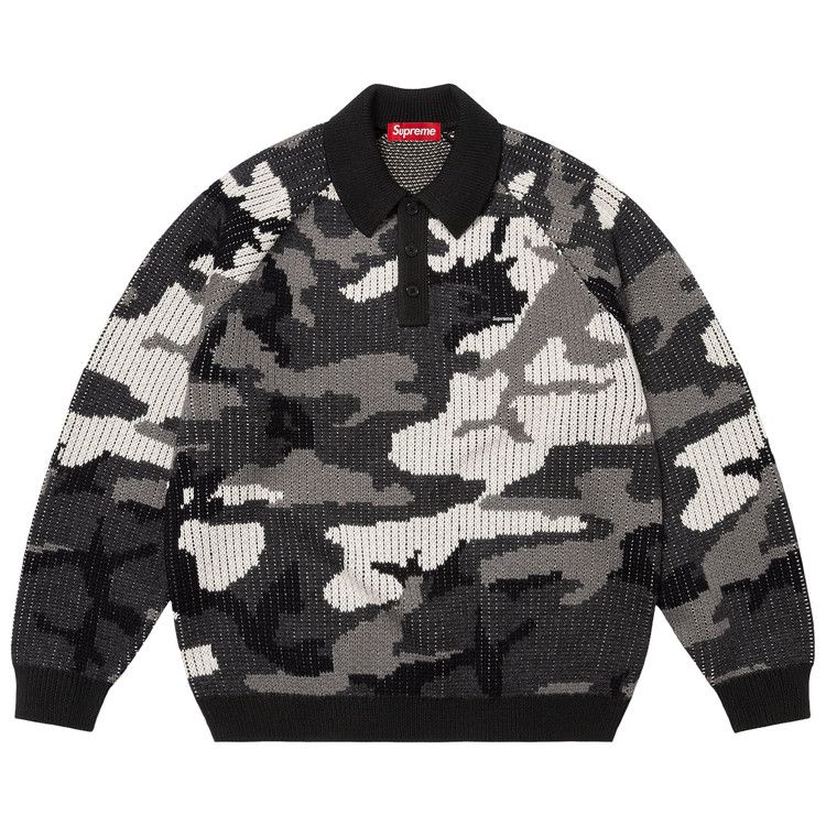 

Свитер Supreme Small Box Polo Sweater, Snow Camo