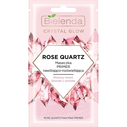 

Crystal Glow Rose Quartz Увлажняющая и осветляющая маска-праймер для лица 8G, Bielenda