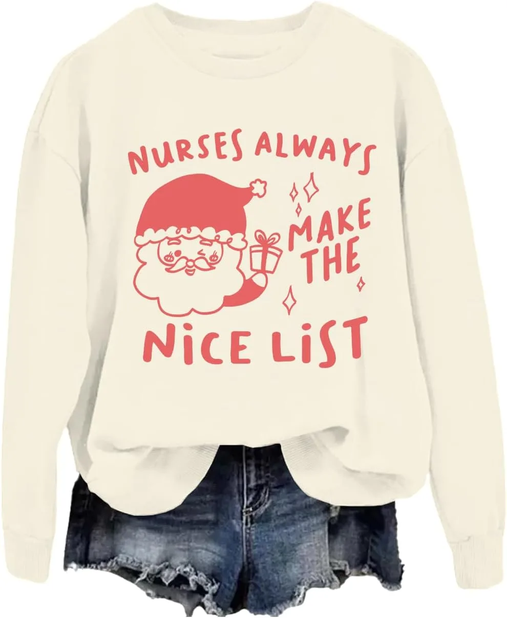 

Свитшот для медсестры NICU с принтом "Nice List" BTGRL