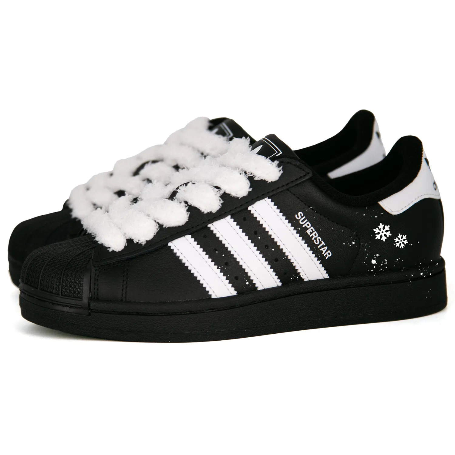 Кроссовки для скейтбординга Superstar 2 Monologue Leather Low top Kids, черно-белые, унисекс Adidas Originals, Black White — фото 4