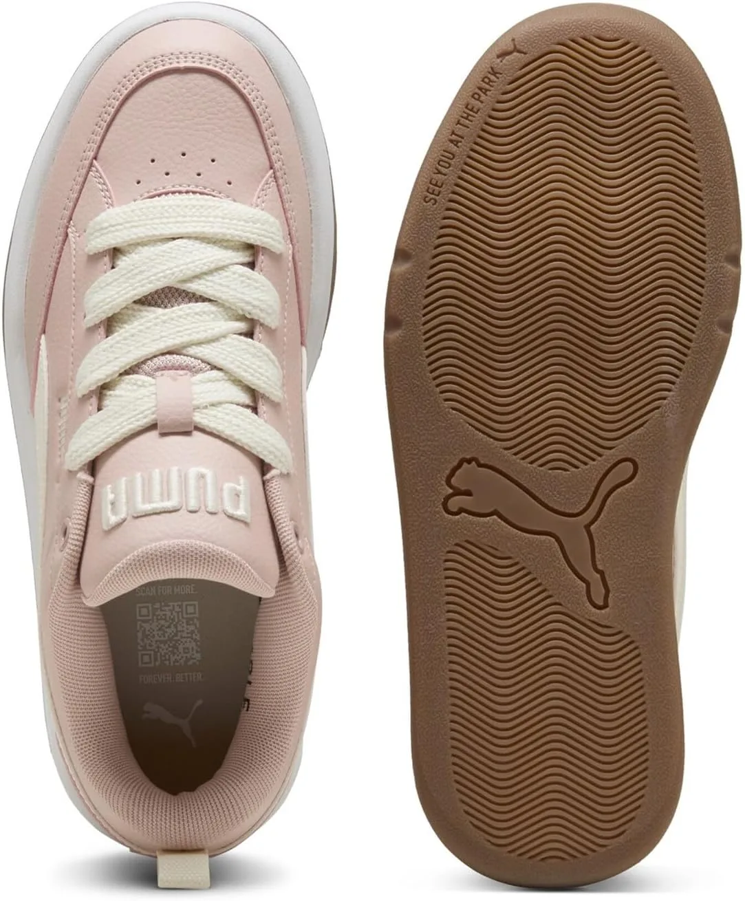 Кроссовки унисекс PUMA Park Lifestyle Schuhe Turnschuhe 395084 01, розовый/слоновая кость — фото 3
