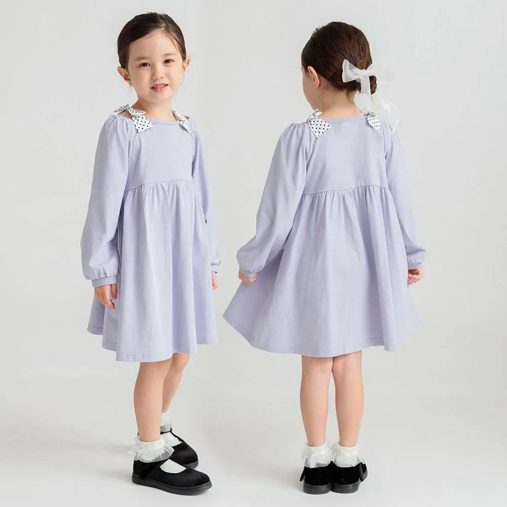 Платье с ленточкой на плечах, скроенное и сшитое. Branshes, Lavender — фото 3