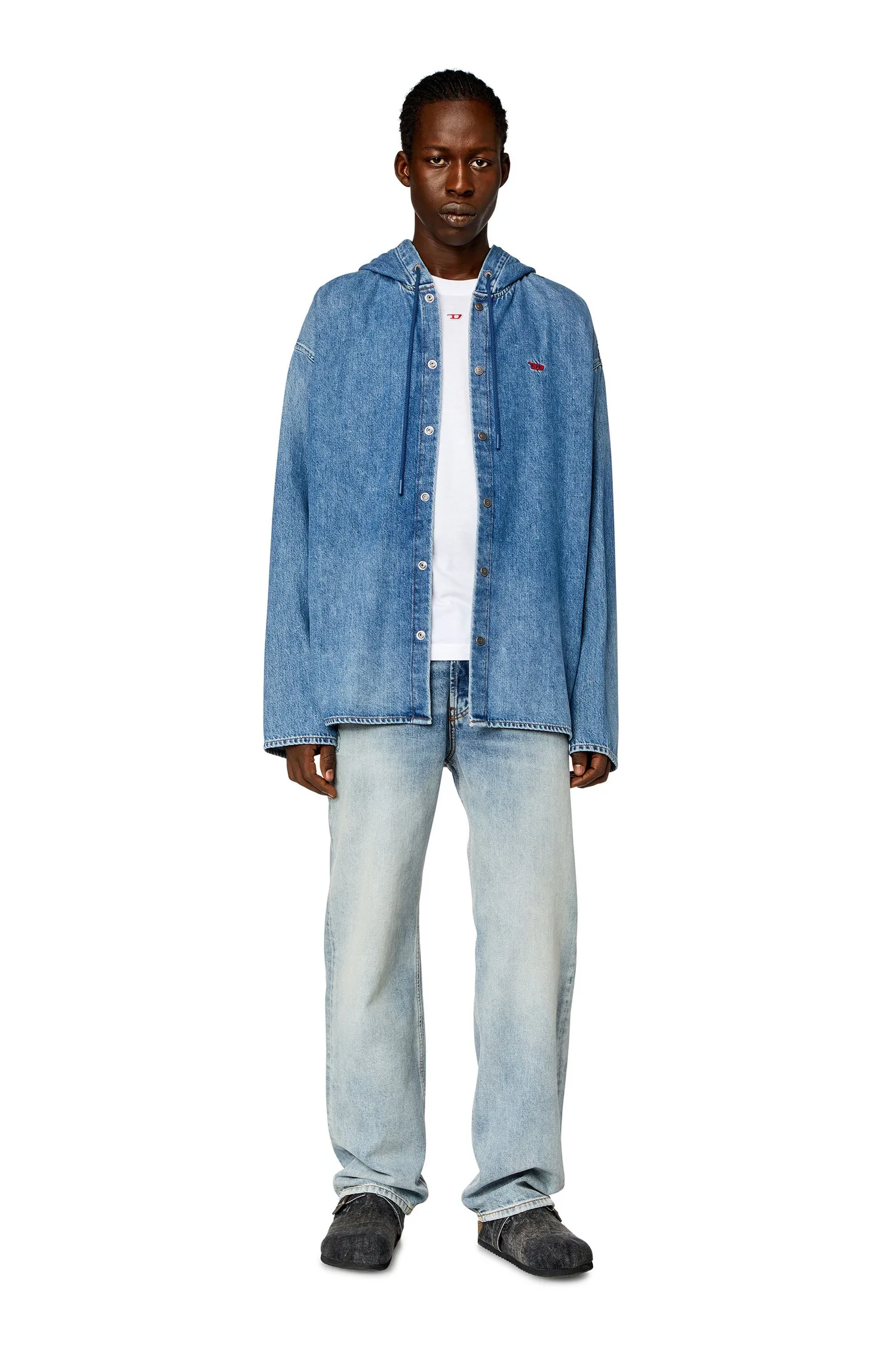 Мужская джинсовая рубашка D-DEWNY-HOOD Diesel, Indigo Blue — фото 2