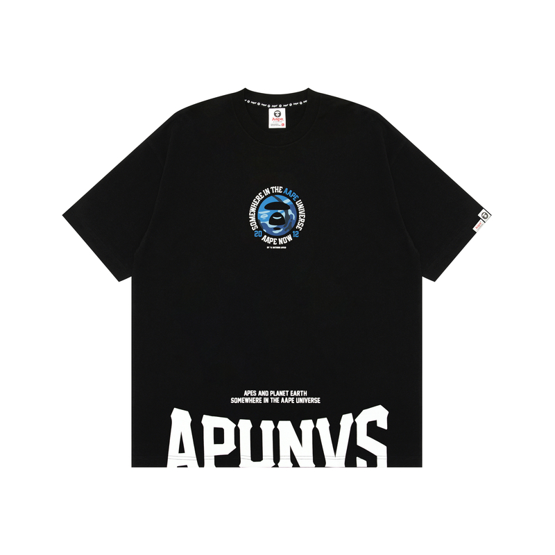 

Футболка хлопковая с принтом логотипа Aape, черный