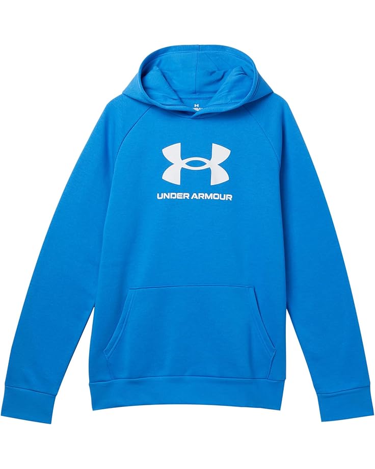 

Худи Under Armour Kids Rival Fleece Big Logo Hoodie, цвет Blue Atlantis/White