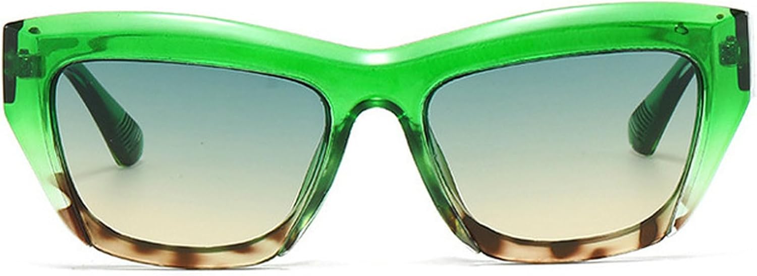 

Большие солнцезащитные очки «кошачий глаз» для женщин, винтажные градиентные очки для активного отдыха, модные женские солнцезащитные очки конфетных цветов mincl, Green