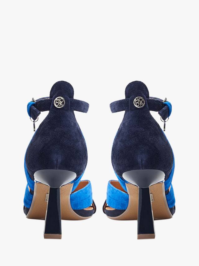 Двухцветные замшевые босоножки livelia на каблуке Moda in Pelle, цвет Cobalt Blue — фото 3
