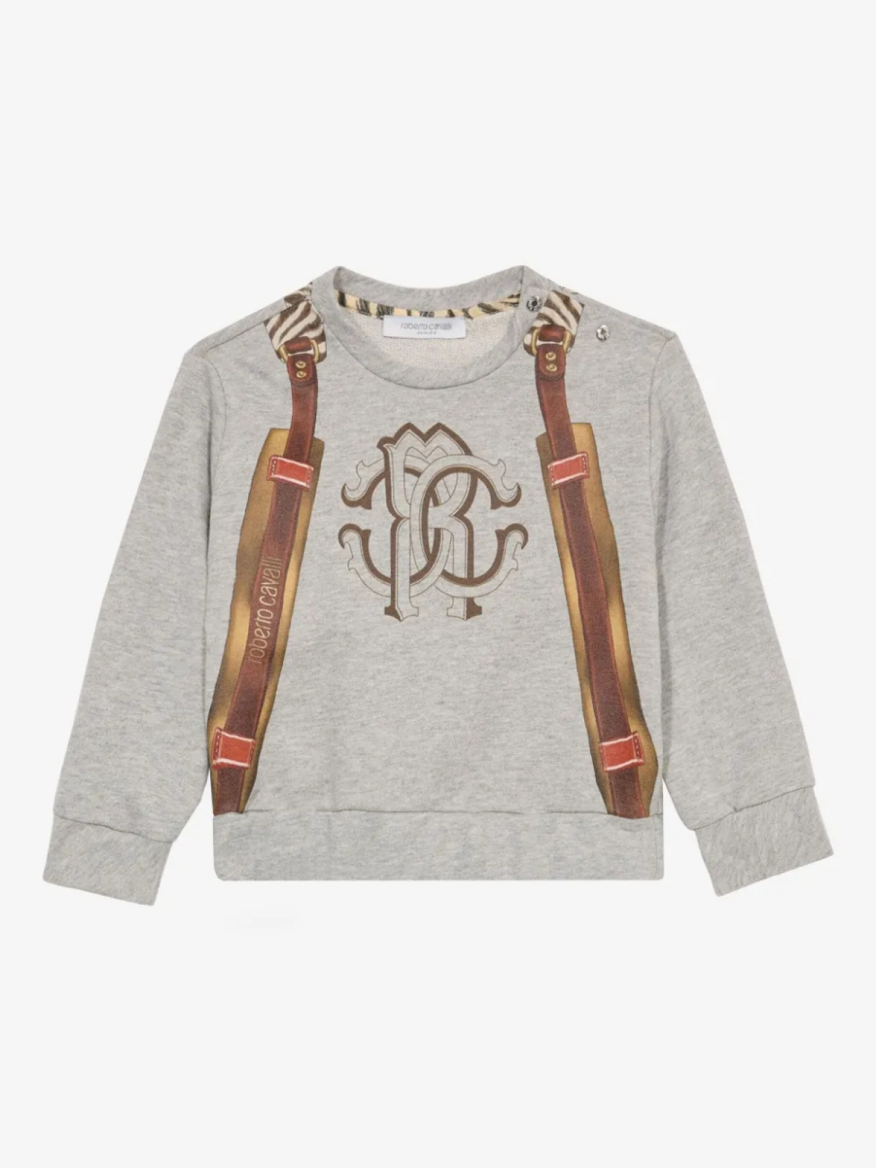 

Толстовка с логотипом Roberto Cavalli Junior, серый