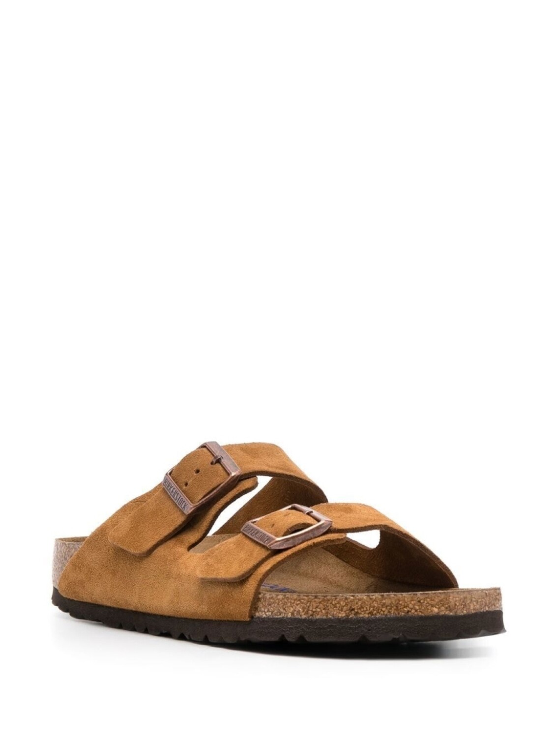 Сандалии Birkenstock Arizona Soft Footbed Suede Leather, коричневый — фото 2
