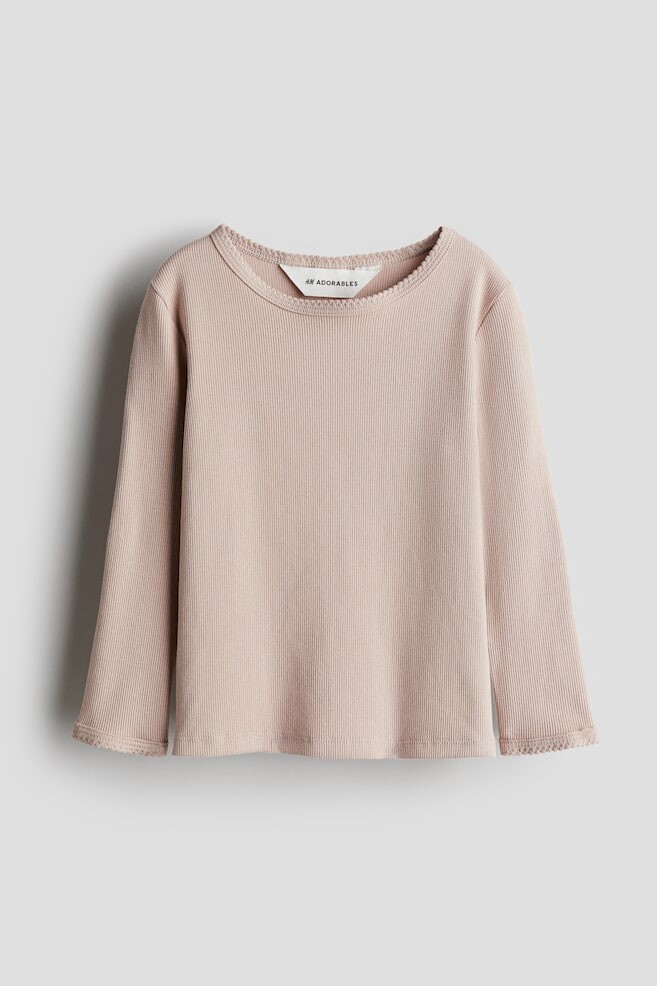 

Рубашка из хлопка в рубчик H&M, бежевый