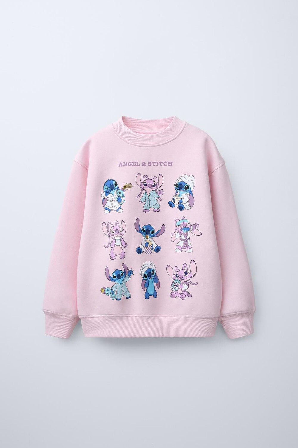 

Стич и ангел disney толстовка ZARA, розовый