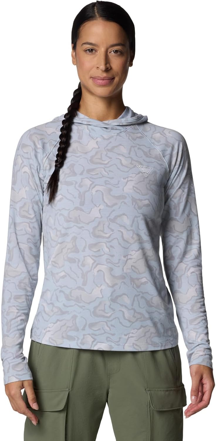 

Columbia женская толстовка PFG Uncharted, Nimbus Grey Swamplands, Серый, Columbia женская толстовка PFG Uncharted, Nimbus Grey Swamplands