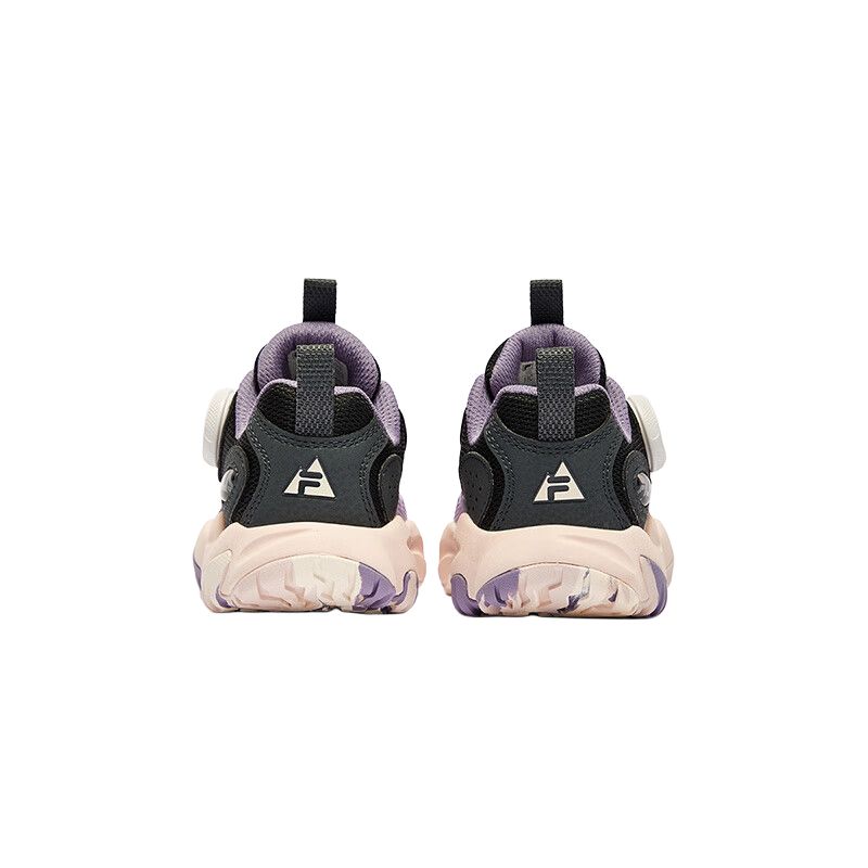 FILA KIDS Нескользящие, износостойкие, низкие детские кроссовки для улицы, цвет "теневой черный серый", для детей от 3 до 7 лет — фото 4