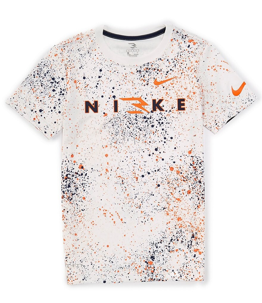 

Футболка с короткими рукавами Nike 3BRAND By Russell Wilson Big Boys 8–20 Chalk Dust, белый