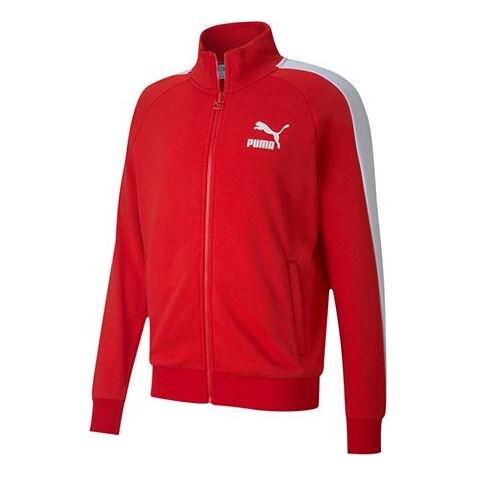 

Куртка iconic t7 track top ft knit jacket red Puma, красный