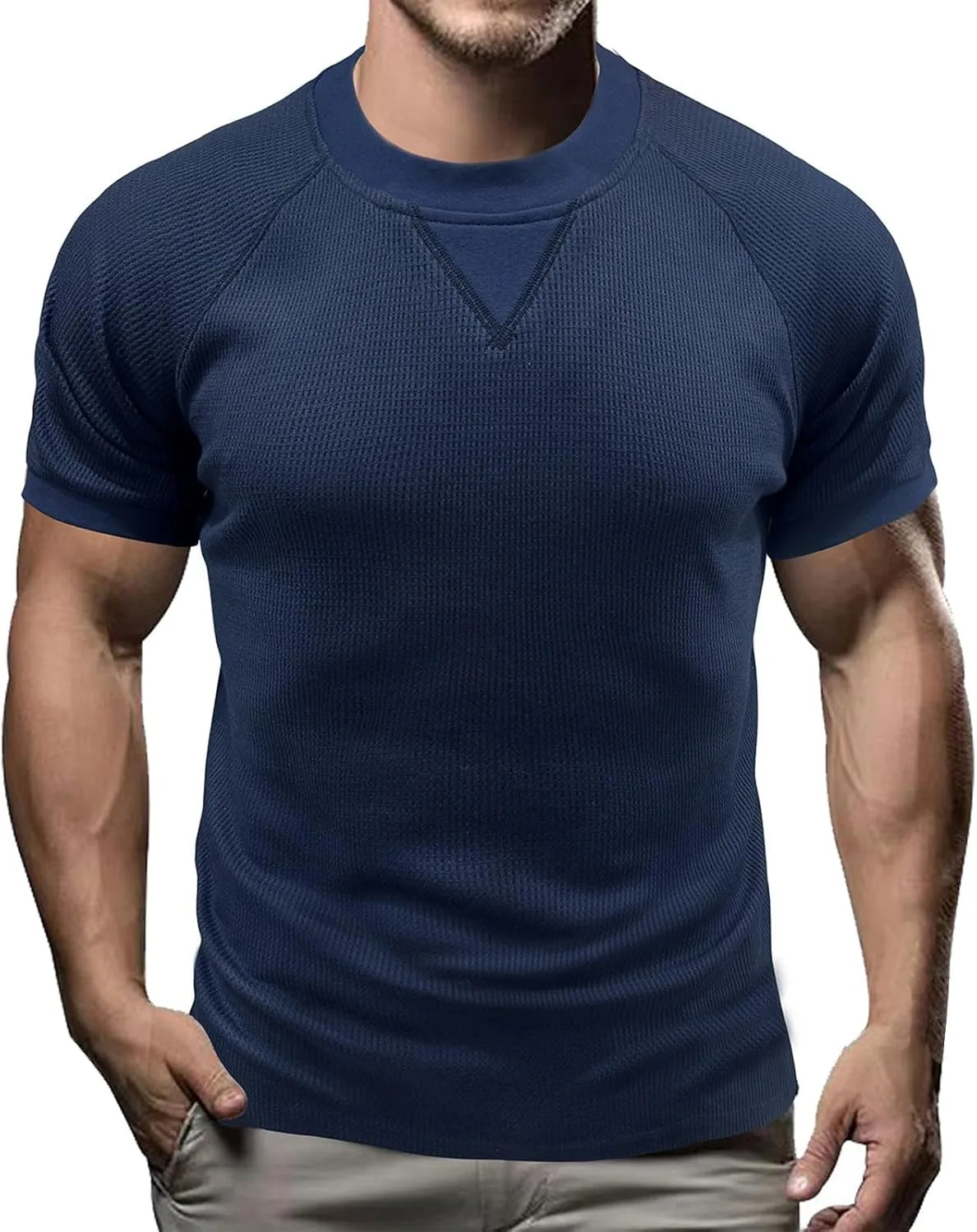 

Футболка для тренировок мужская, вязаная текстура, короткий рукав