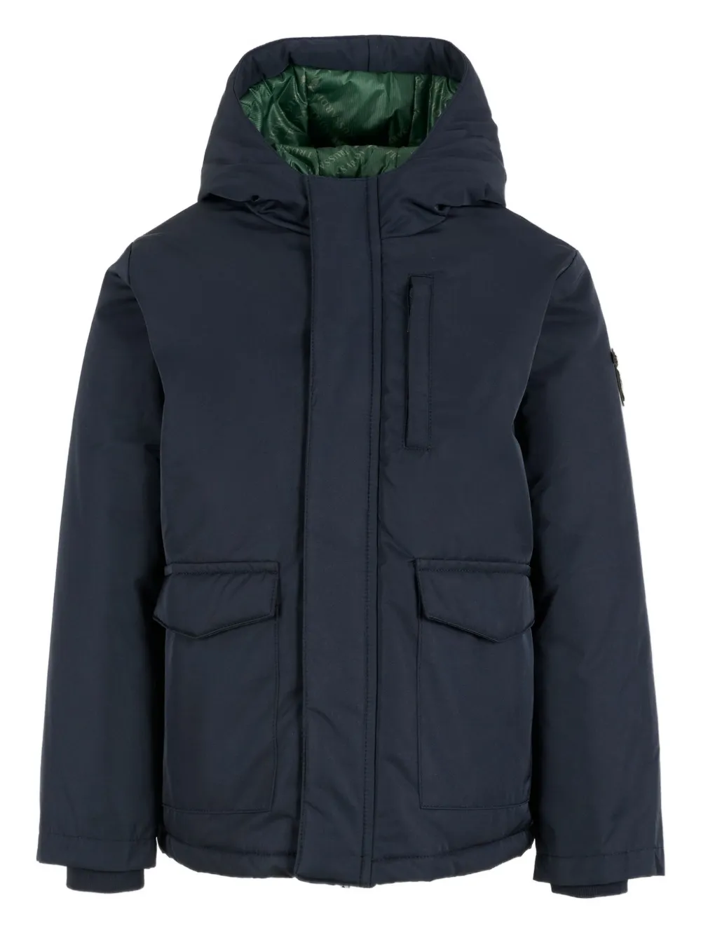 

Утепленная куртка с капюшоном TRUSSARDI JUNIOR, синий
