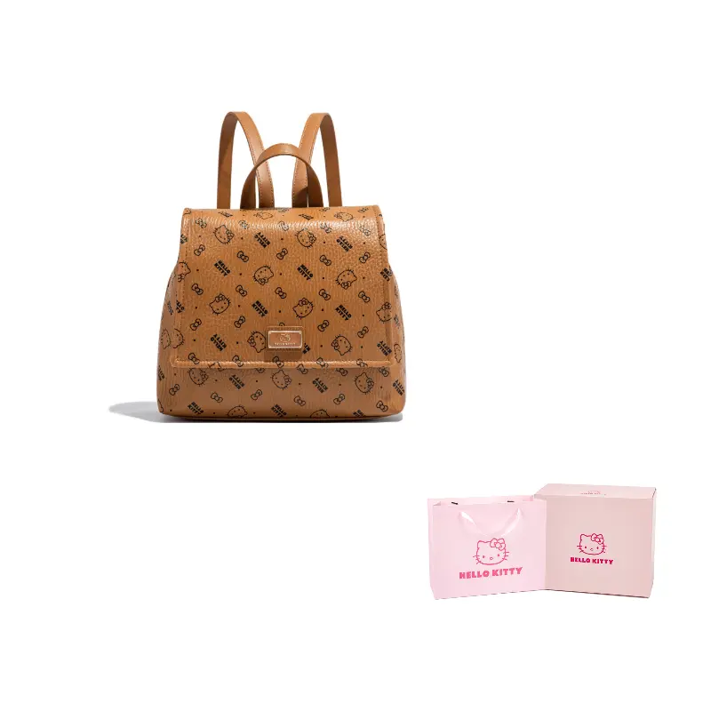 

Sanrio Рюкзак из полиуретана Hello Kitty для женщин розовый молочный чай коричневый, Brown