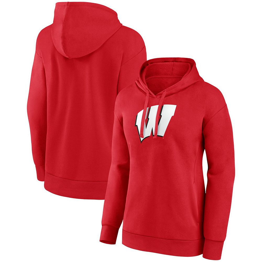 

Женский пуловер с капюшоном Fanatics Red Wisconsin Badgers Evergreen, цвет Wis Red