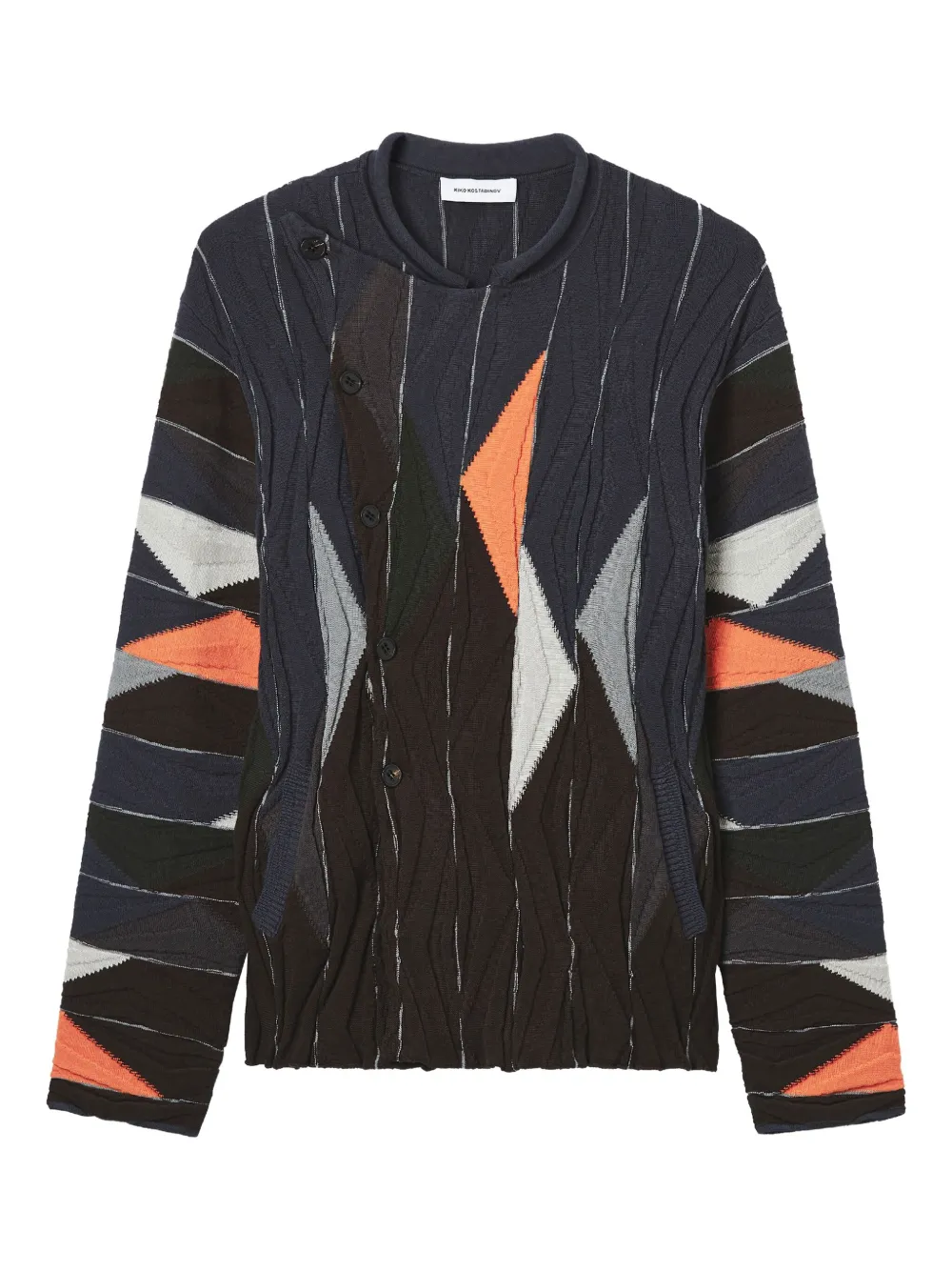 

Кардиган с геометричным узором Kiko Kostadinov, синий