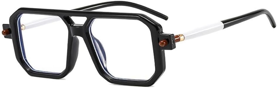 

Женские солнцезащитные очки с двойной перемычкой, прозрачные градиентные линзы, защита от УФ-излучения UV400. Мужские очки для занятий спортом на открытом воздухе, бега и езды на велосипеде Generic, Black White Clear