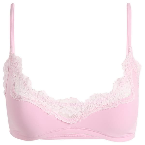 

Кружевной бюстгальтер-бралетт с круглым вырезом подходит всем Skims, Bubblegum