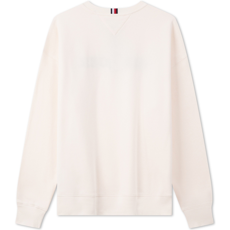 Свитшот из хлопковой смеси с логотипом Tommy Hilfiger, Ecru Ybh — фото 4