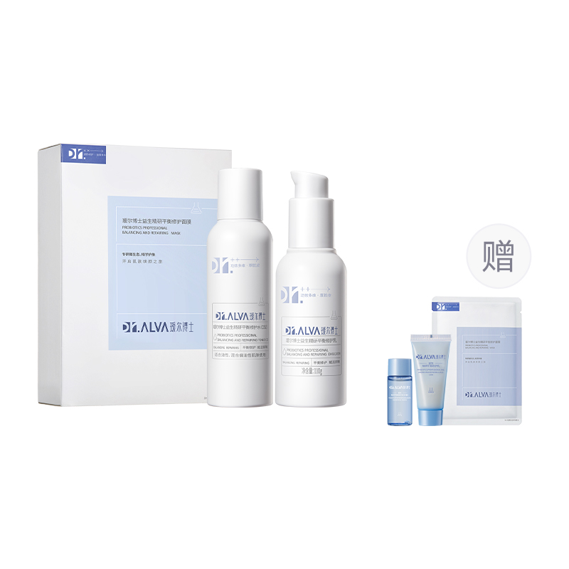 

Пребиотический лосьон + пребиотическая маска для лица восстанавливающая вода 140мл + восстанавливающий крем 110г + пробиотическая маска для лица 1 коробка Dr.Alva