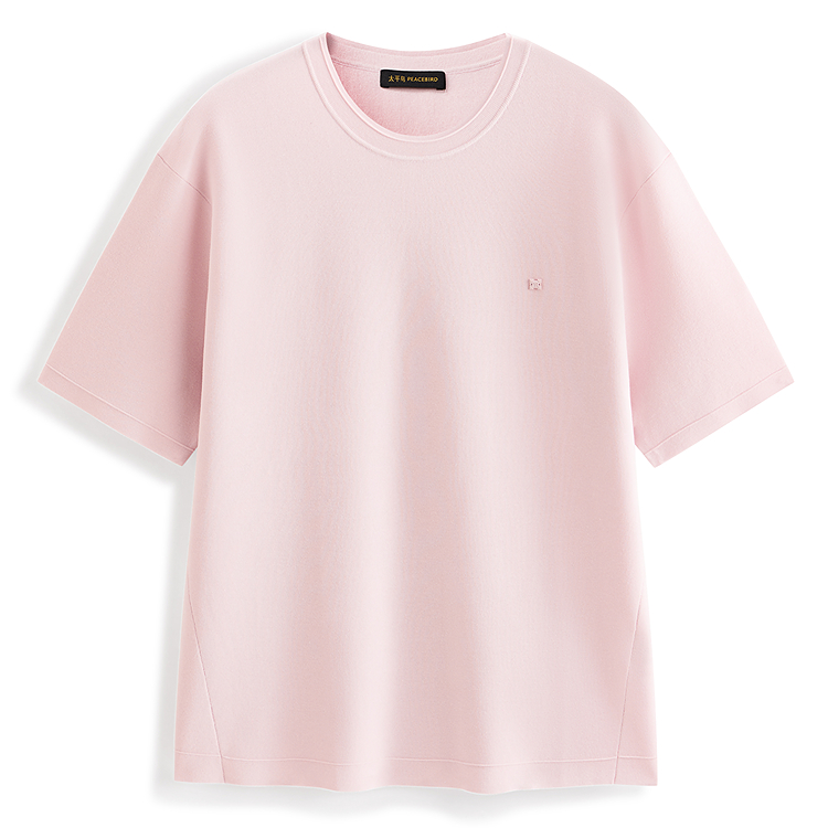 

Футболка мужская с коротким рукавом из трикотажа PEACEBIRD MEN, dust розовый 1