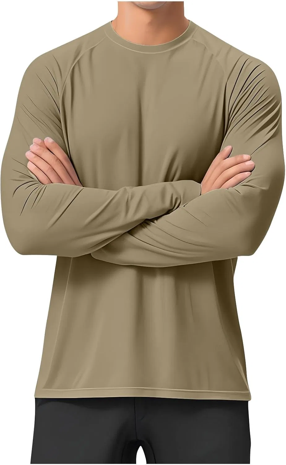 Рыбацкая футболка с длинным рукавом UPF 50+, Generic, Army Green — фото 2
