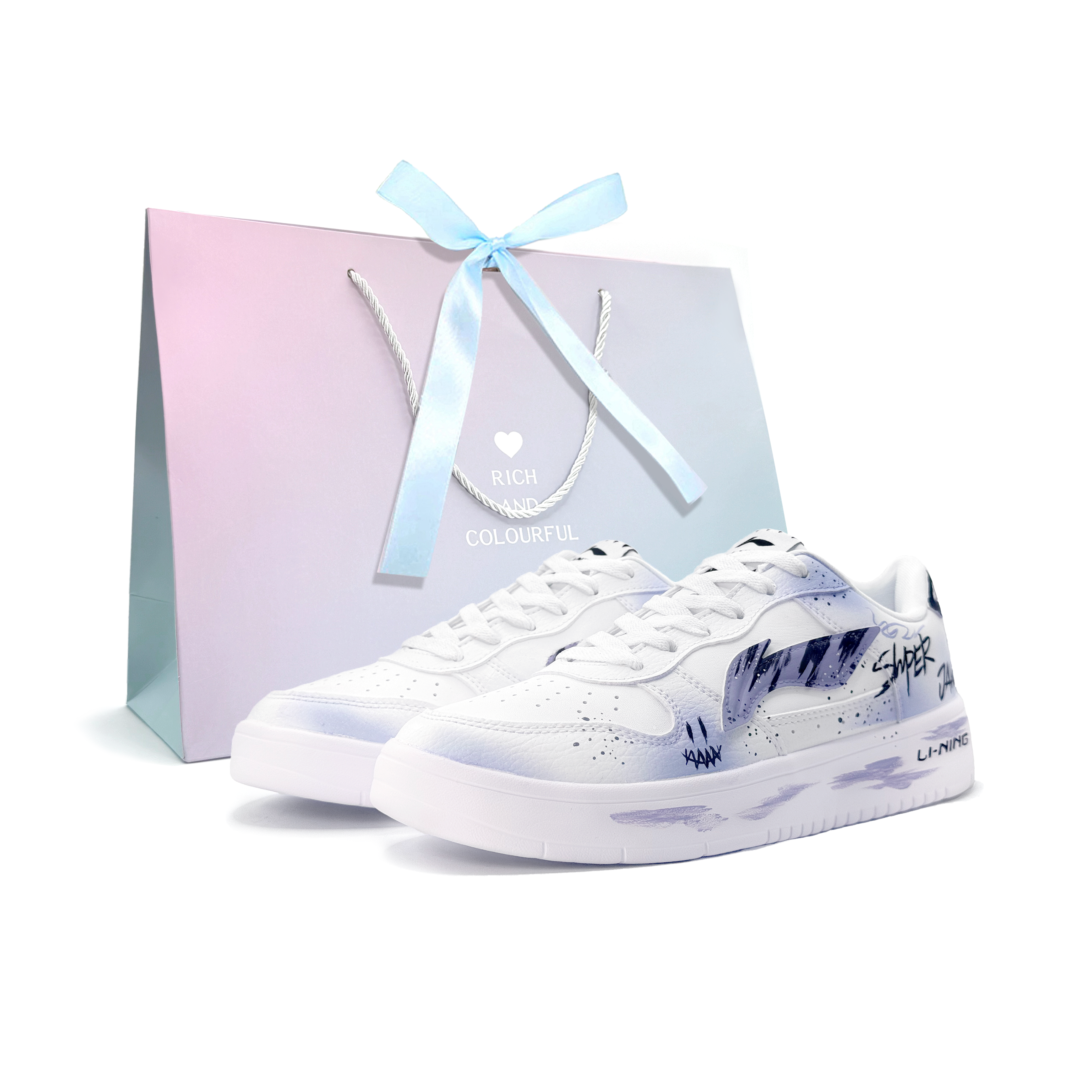 

Кроссовки для скейтбординга Unisex Pontoon Boats Coverage Balance Low top LINING, белый фиолетовый