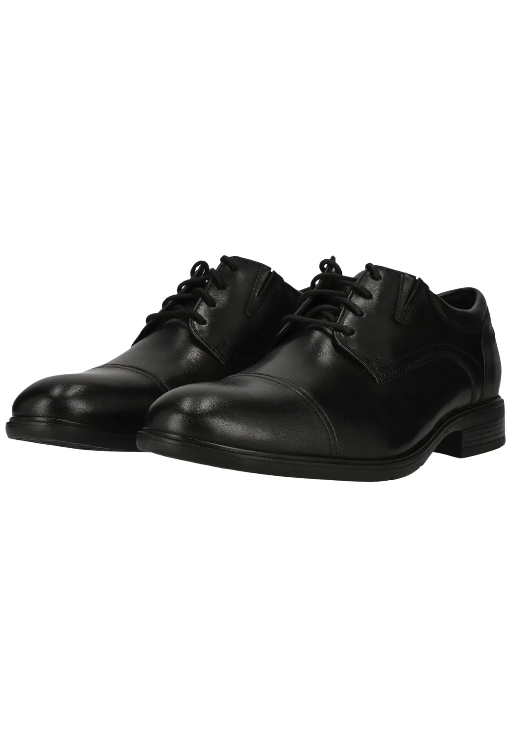 Бизнес-туфли с мыском, Clarks, черная кожа — фото 2