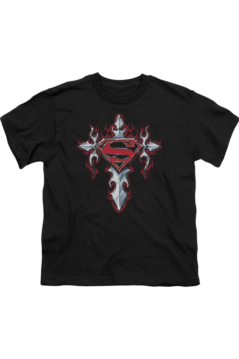 

Футболка с готическим логотипом Superman для детей Gildan, черный