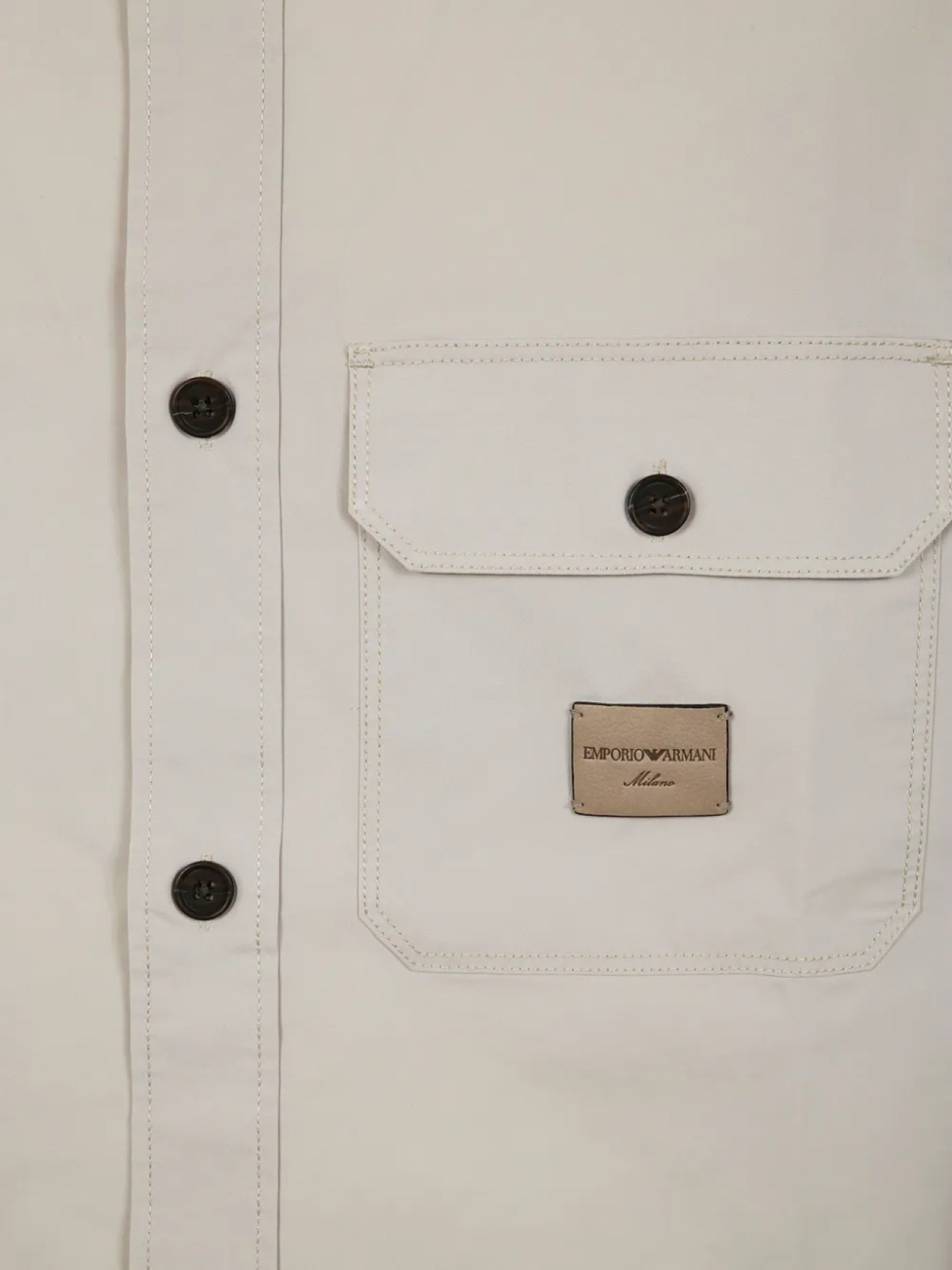 Футболка с аппликацией логотипа Emporio Armani, нейтральный — фото 3