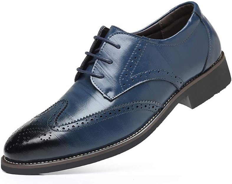 

Мужские деловые кожаные оксфорды, дышащие, без шнурков, для работы и вождения, лоферы для ходьбы, мокасины для прогулок на лодке Asifn, синий