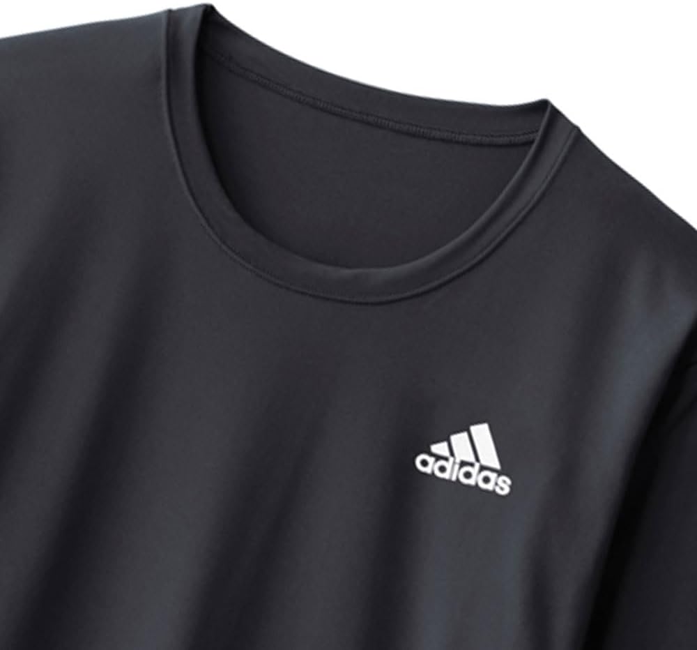 Мужская футболка с круглым вырезом Adidas, черный — фото 2