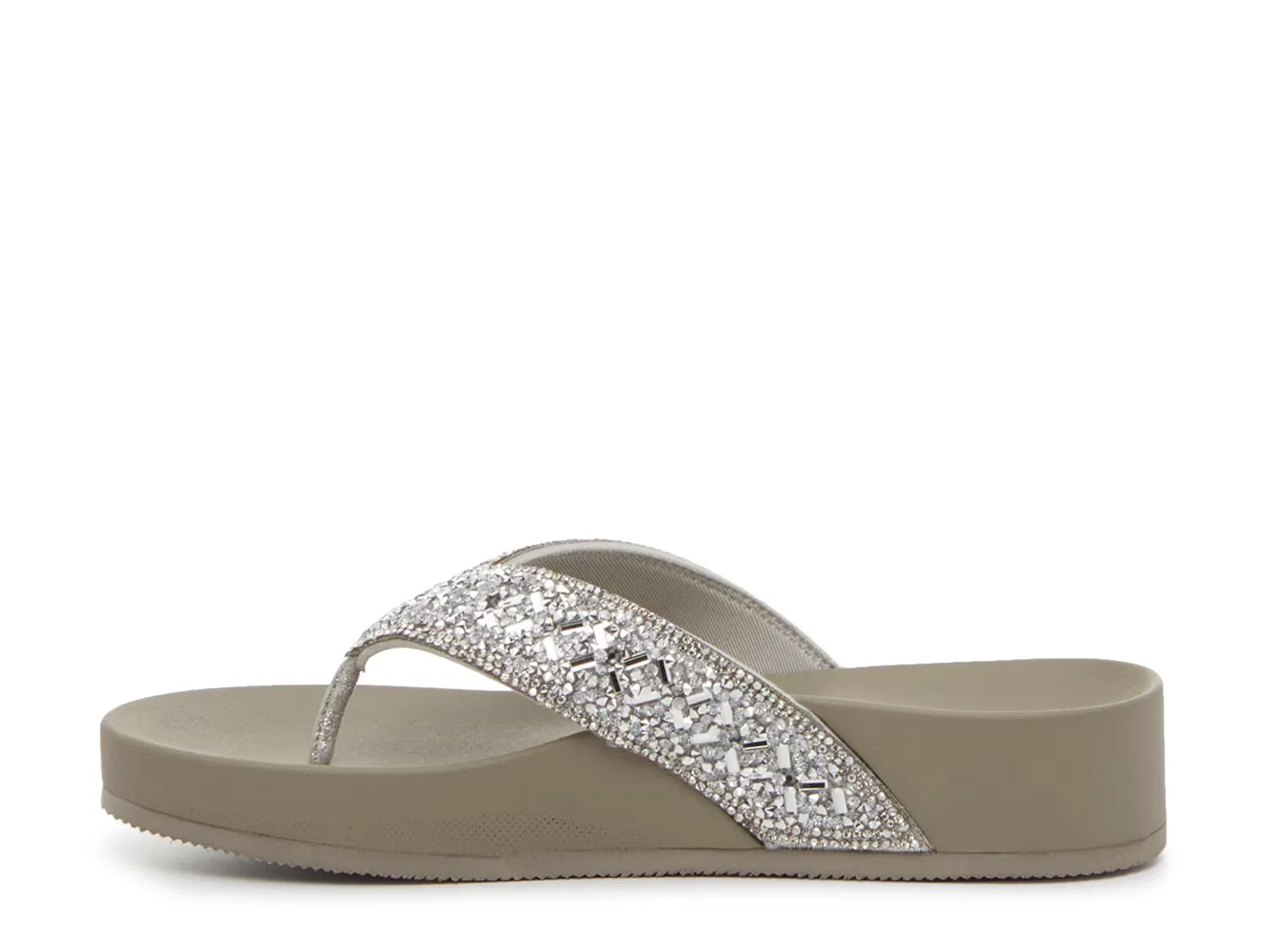 Сандалии Litny Wedge Flip Flop Kelly & Katie, серый/серебряный/металлик — фото 3