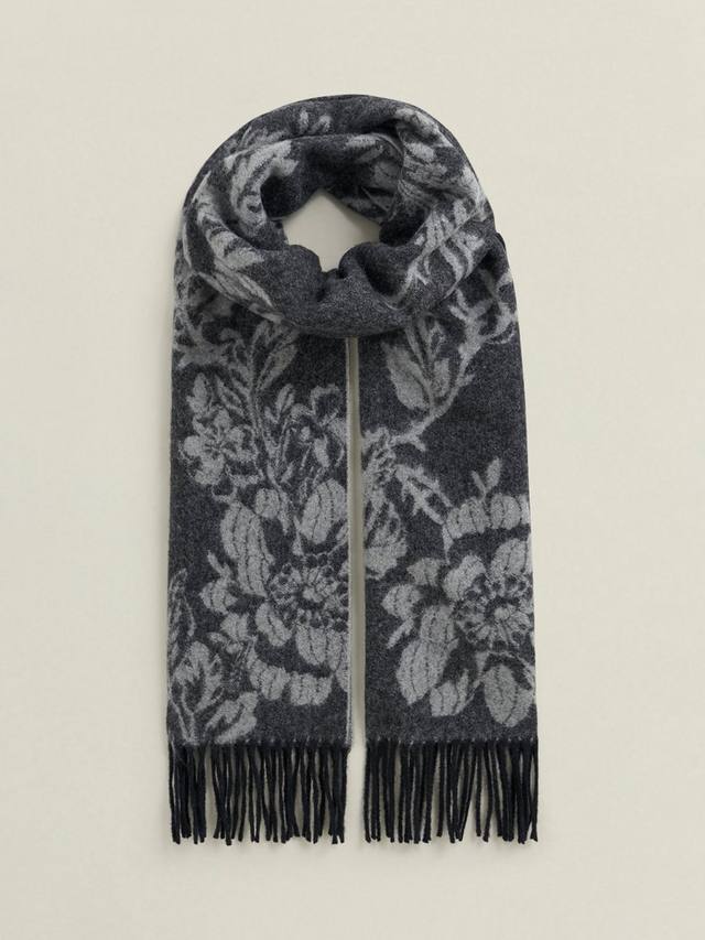 

Шерстяной шарф Paula Floral Hobbs, Black/Grey