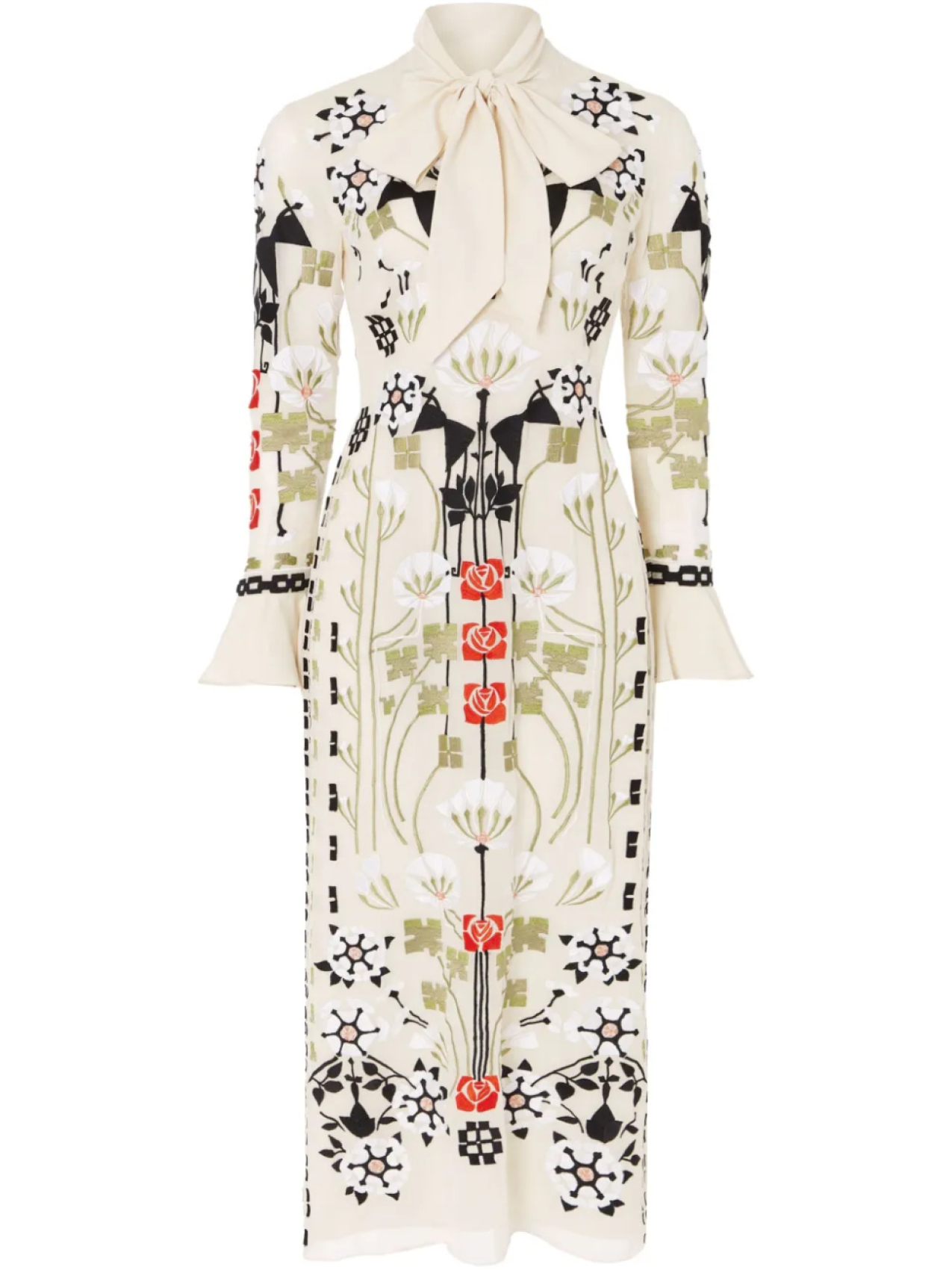 

Платье миди Casa Tie Temperley London, нейтральный