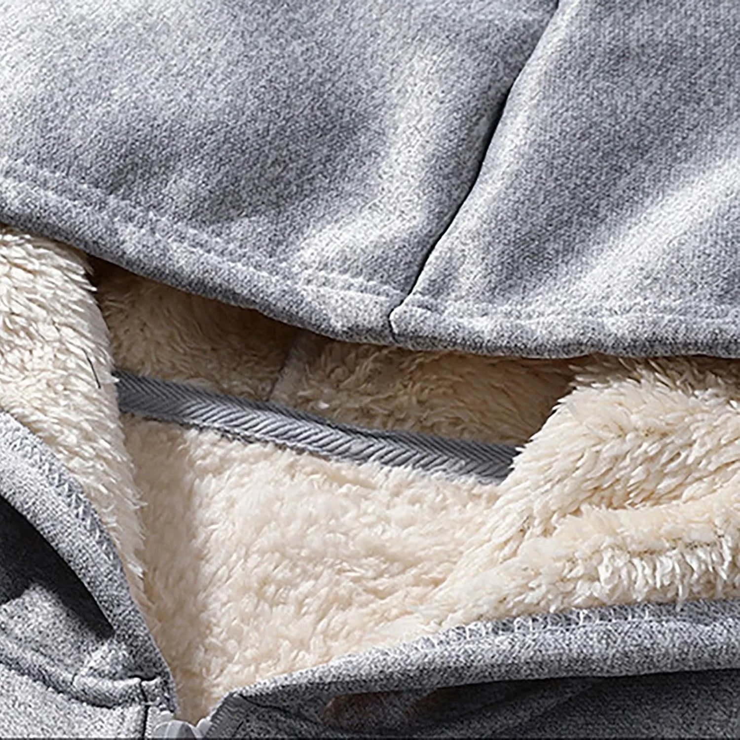 Толстовка с молнией на четверть для мужчин Casual Sherpa Fleece Lined — фото 3