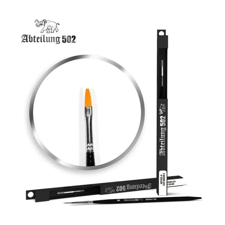 

Плоская кисть 8, Abteilung 502 - Marta Kolinsky Brushes (AK-Interactive)