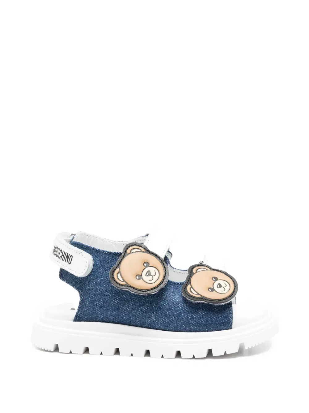 Сандалии Teddy-patch Moschino Kids, синий