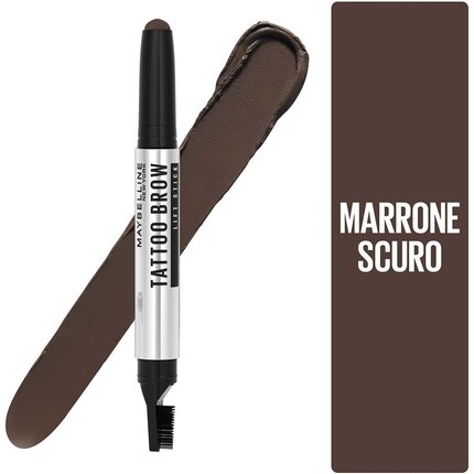 

Карандаш для бровей Tattoo Brow Lift 2-в-1, 04, темно-коричневый, 1G, Maybelline New York