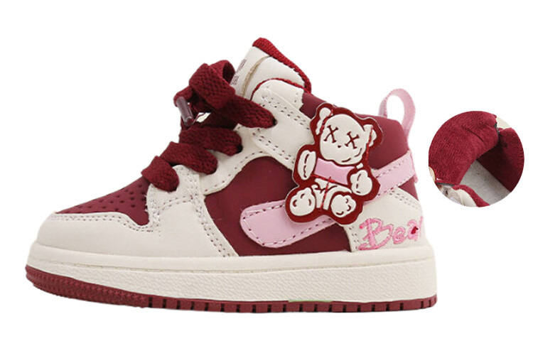 Кроссовки Mai Bu Xiong MAIBUXIONG Kids Skateboarding Shoes Kids Mid-top, бордовый — фото 2
