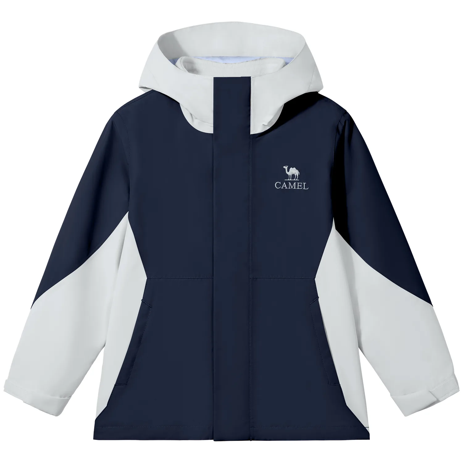 Детская ветровка с воротником стойкой CAMEL, Ink Blue/Glacier Gray